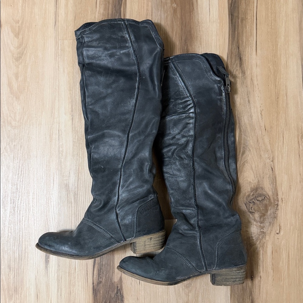 Freebird Renegade Slouch Leather Boots Size 8 Distressed Western Boho